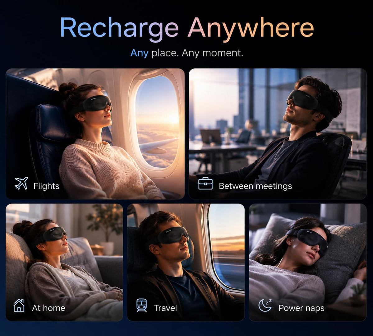 Bluetooth Heated Rechargeable Sleep Mask