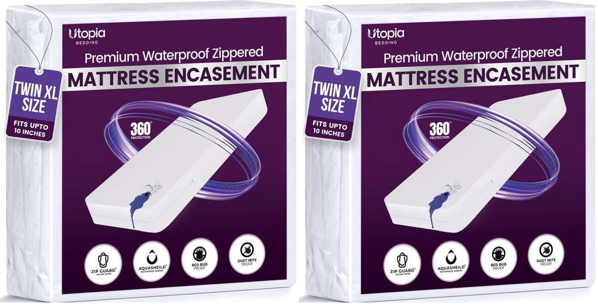 Waterproof 6-Sided Zippered Mattress Encasement