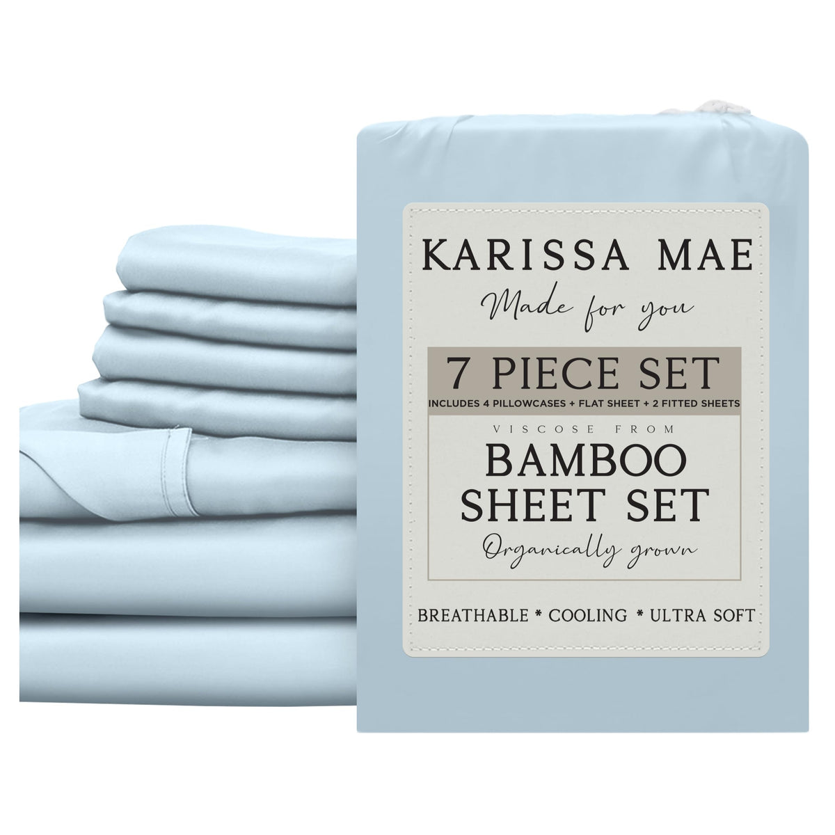 KARISSA MAE Luxury Bamboo Viscose Sheet Set