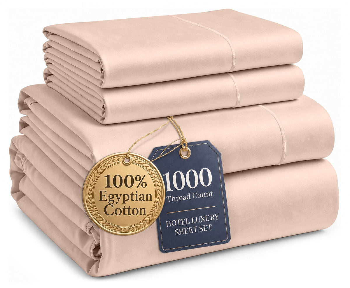 1000 Thread Count Egyptian Cotton Deep Pocket Sheet Set