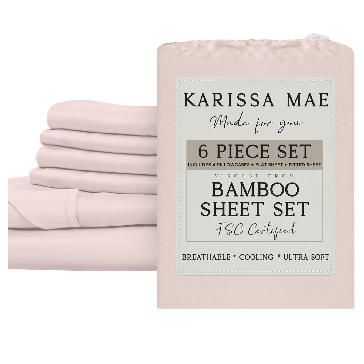 KARISSA MAE Luxury Bamboo Viscose Sheet Set