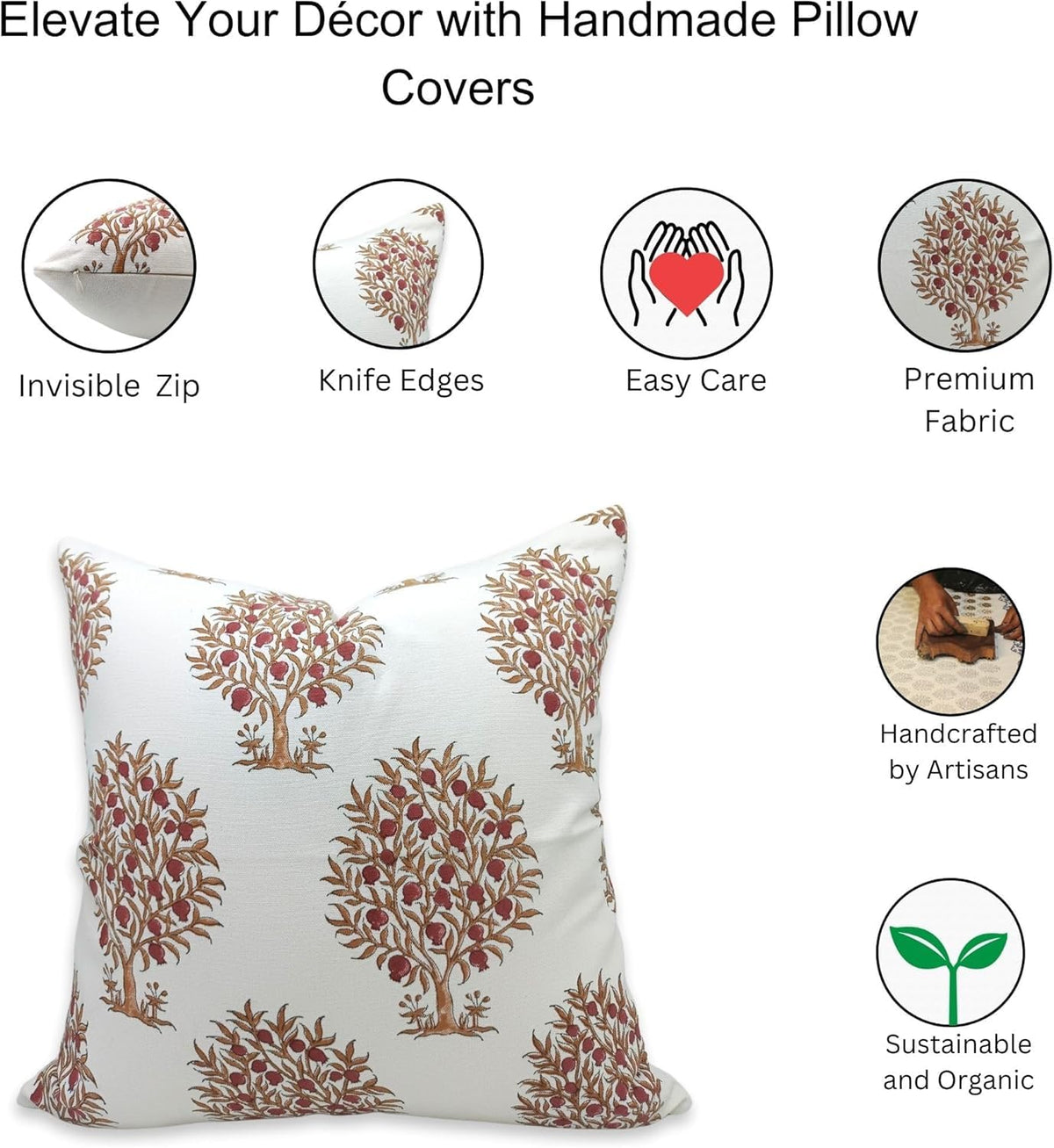 Floral Print Decorative Cushion Covers 3-Pack