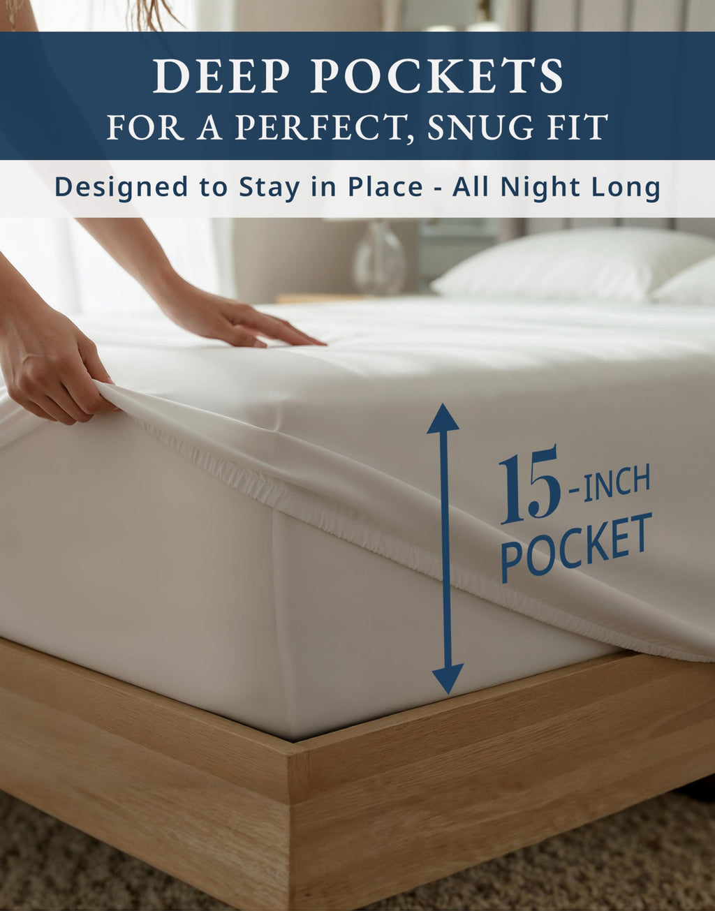 1000 Thread Count Egyptian Cotton Deep Pocket Sheet Set