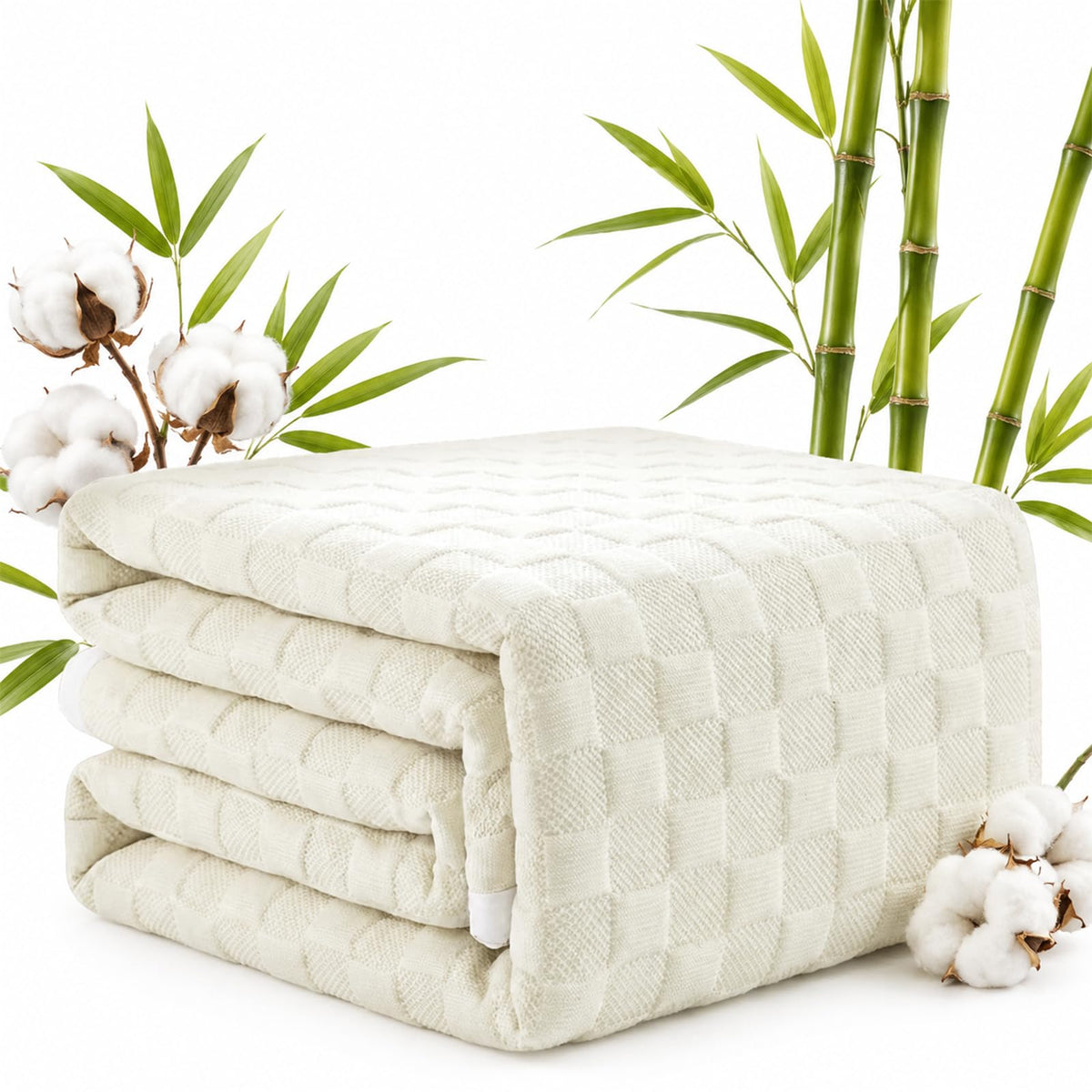 RestTwill Waterproof Mattress Protector Queen, 3D Waffle, 18" Deep