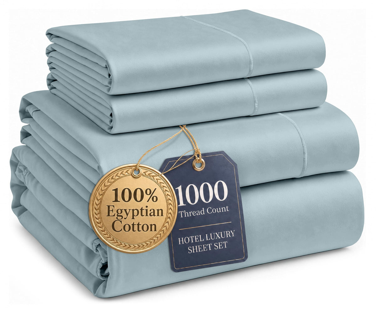 1000 Thread Count Egyptian Cotton Deep Pocket Sheet Set
