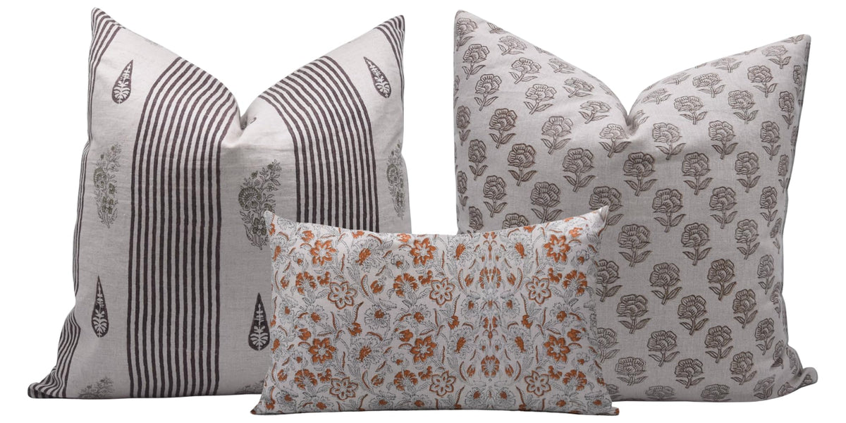 Floral Print Decorative Cushion Covers 3-Pack