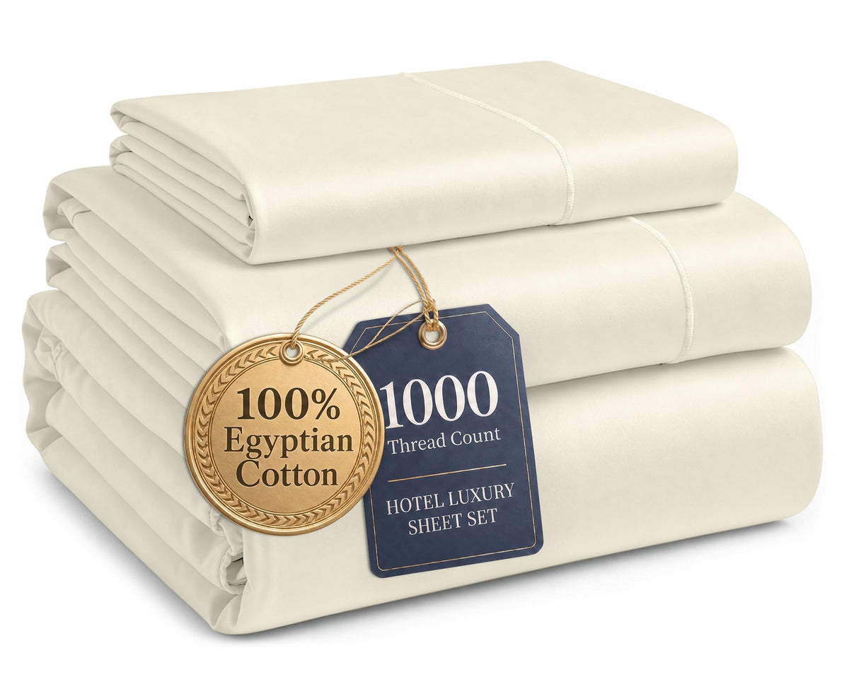 1000 Thread Count Egyptian Cotton Deep Pocket Sheet Set