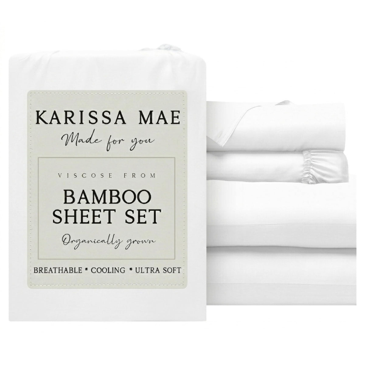 KARISSA MAE Luxury Bamboo Viscose Sheet Set