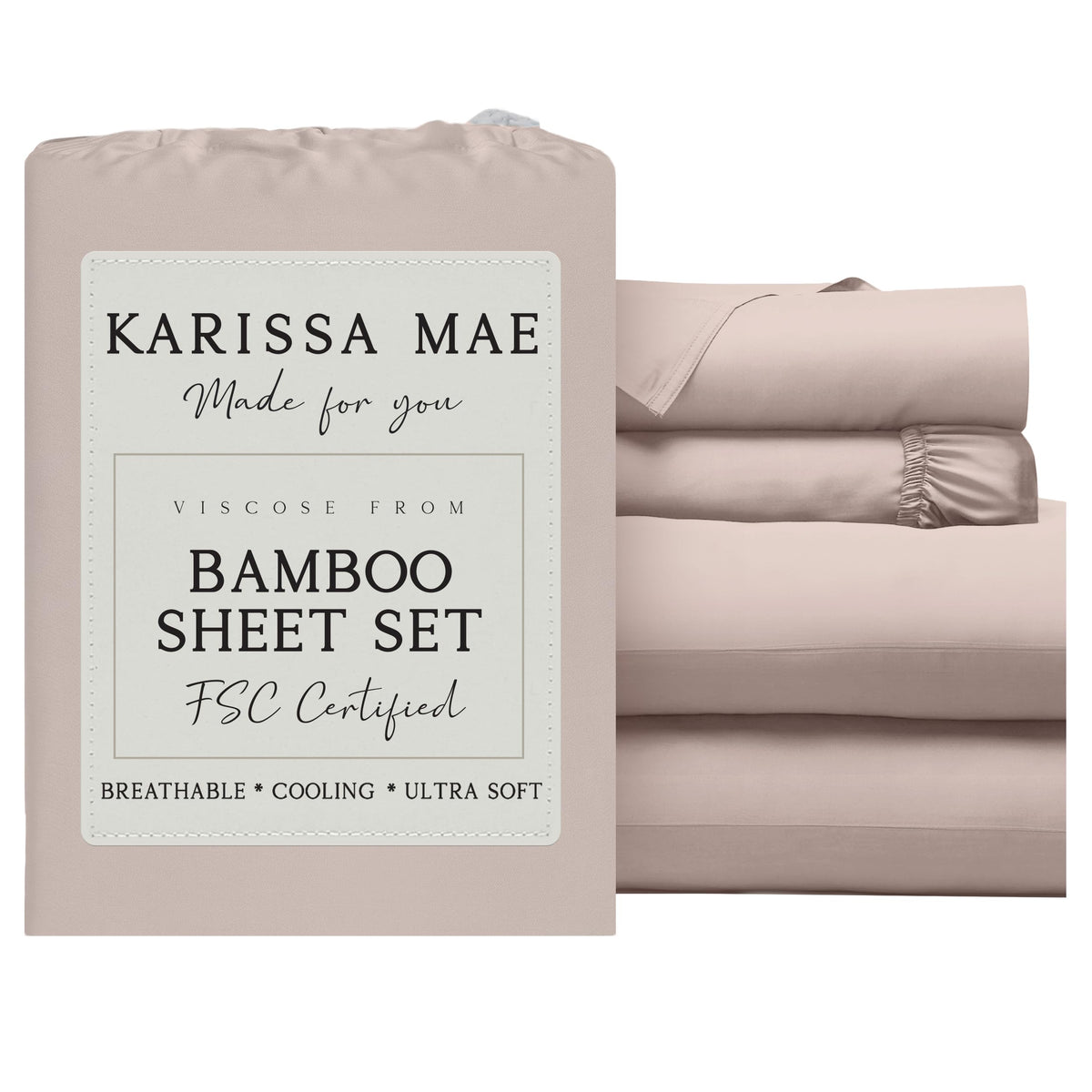 KARISSA MAE Luxury Bamboo Viscose Sheet Set