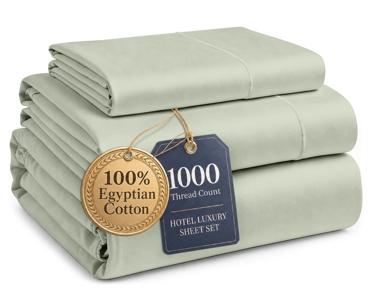 1000 Thread Count Egyptian Cotton Deep Pocket Sheet Set