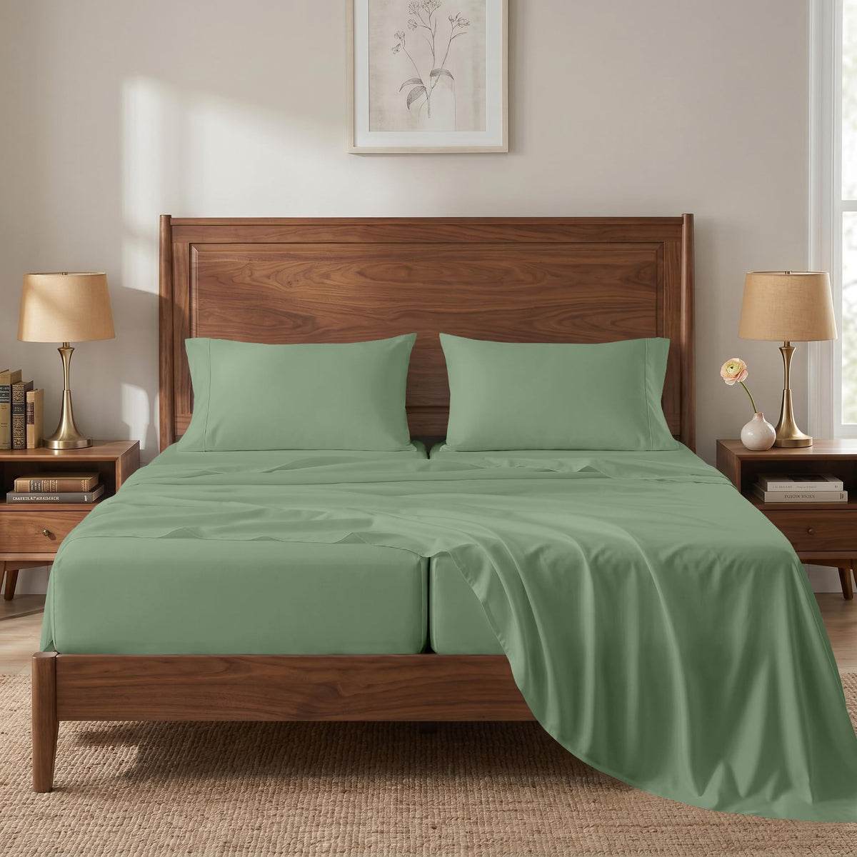 100% Cotton Sateen 500TC Sheet Set - Moonstruck