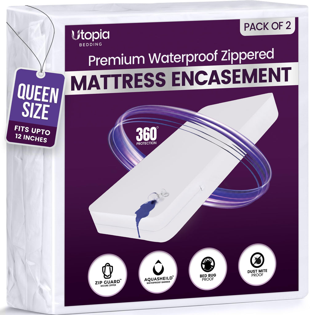Waterproof 6-Sided Zippered Mattress Encasement