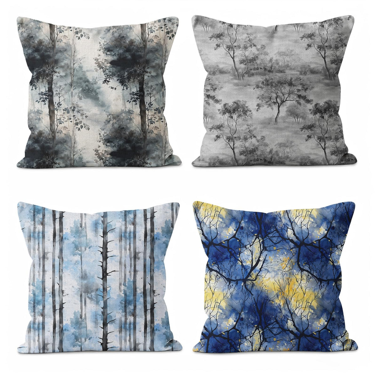 Vintage Floral Throw Pillow Covers 4-Pack