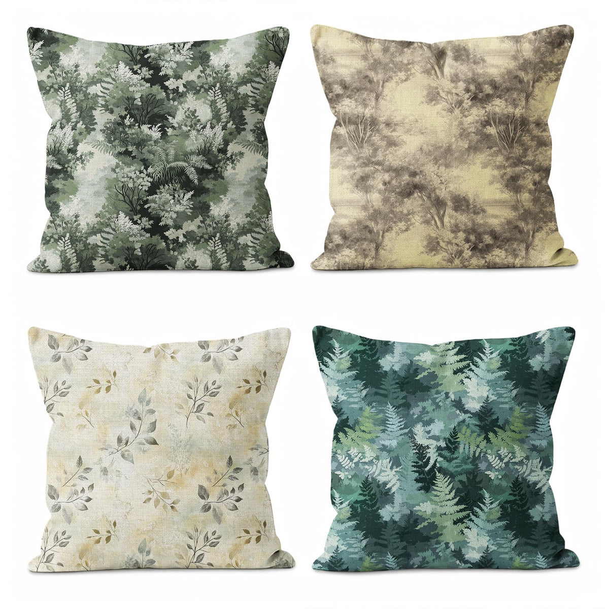 Vintage Floral Throw Pillow Covers 4-Pack