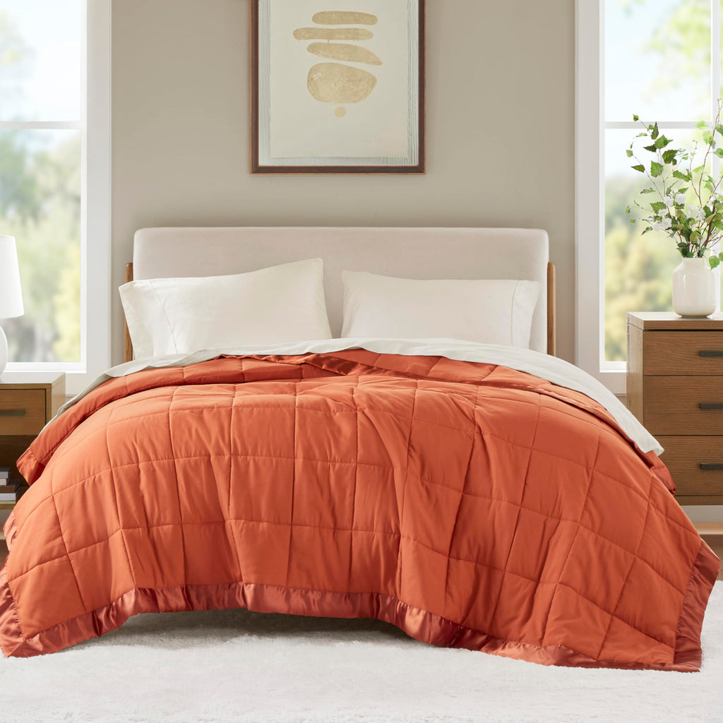 Down Alternative Queen Blanket with Satin Trim
