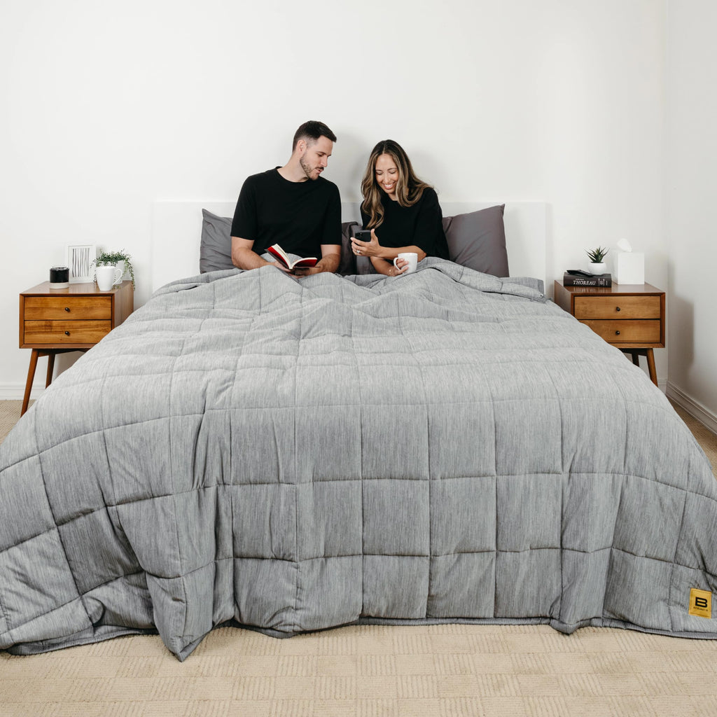 Big Blanket Co XL Weighted Blanket Cooling Frost Grey