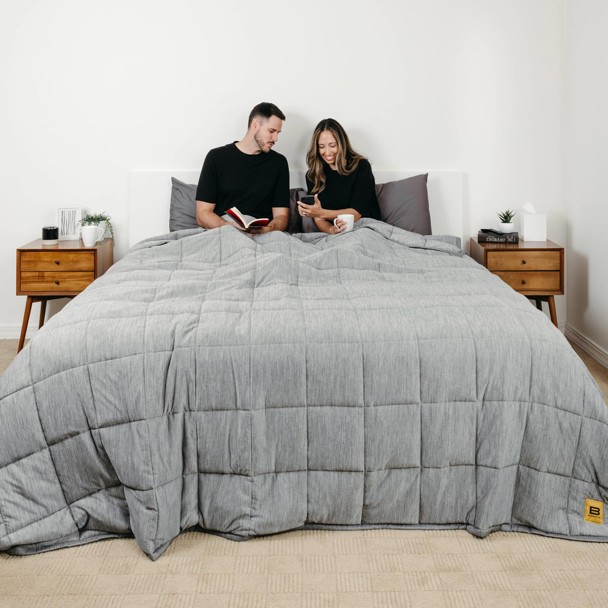 Big Blanket Co XL Weighted Blanket Cooling Frost Grey