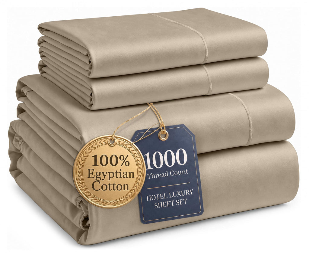1000 Thread Count Egyptian Cotton Deep Pocket Sheet Set