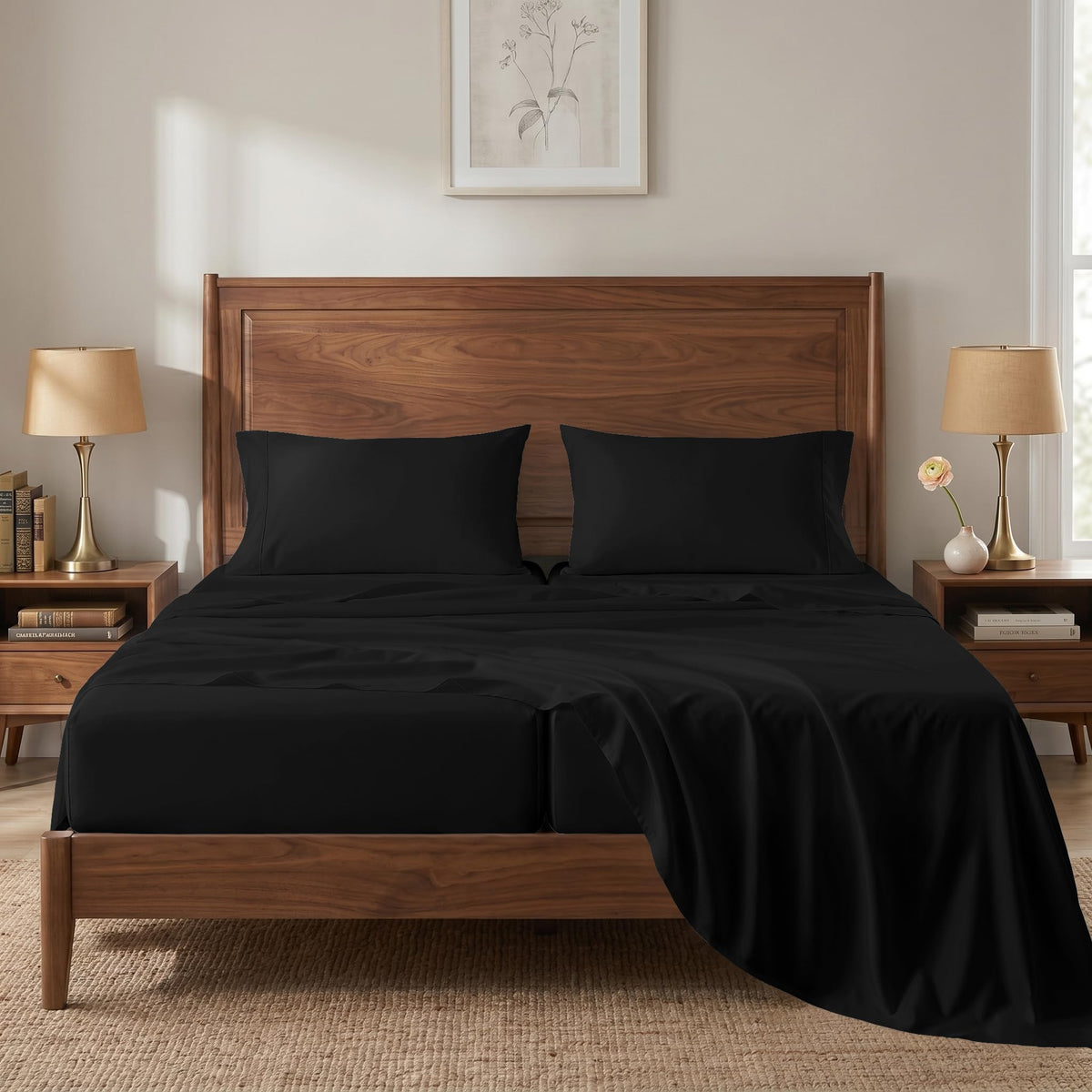 100% Cotton Sateen 500TC Sheet Set - Moonstruck