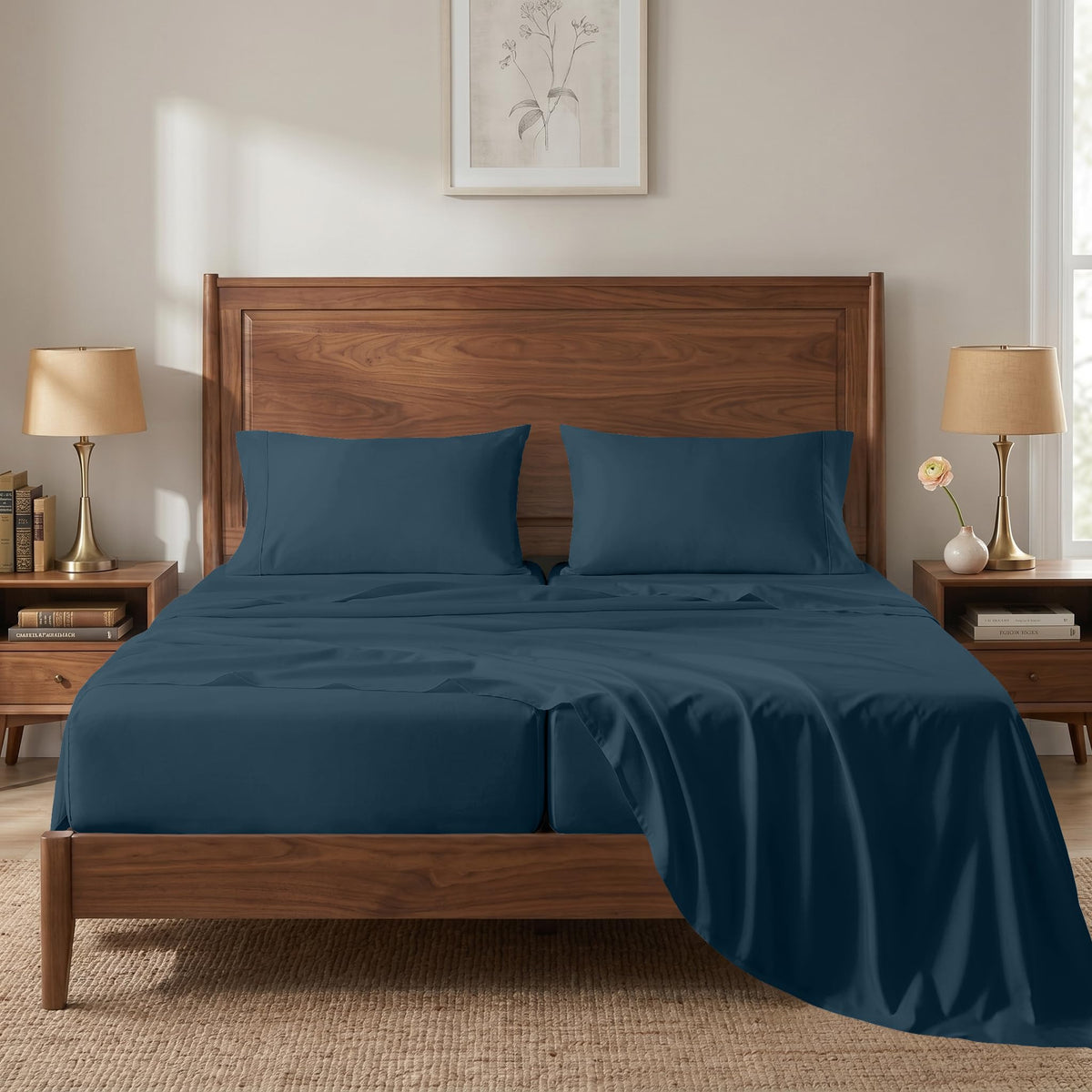 100% Cotton Sateen 500TC Sheet Set - Moonstruck