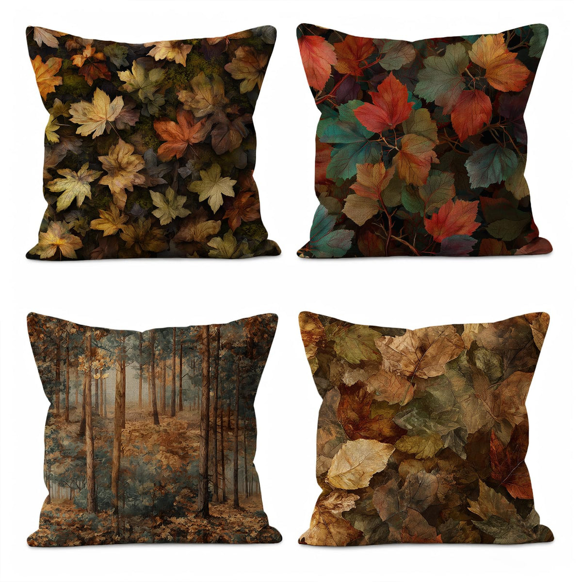 Vintage Floral Throw Pillow Covers 4-Pack