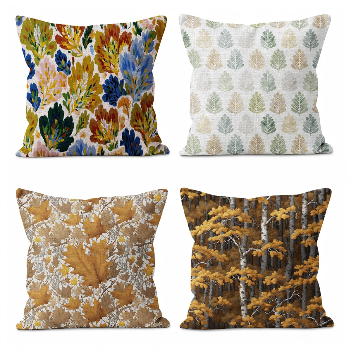 Vintage Floral Throw Pillow Covers 4-Pack