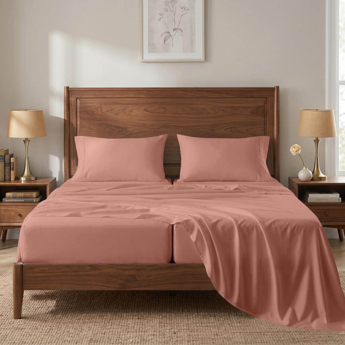 100% Cotton Sateen 500TC Sheet Set - Moonstruck