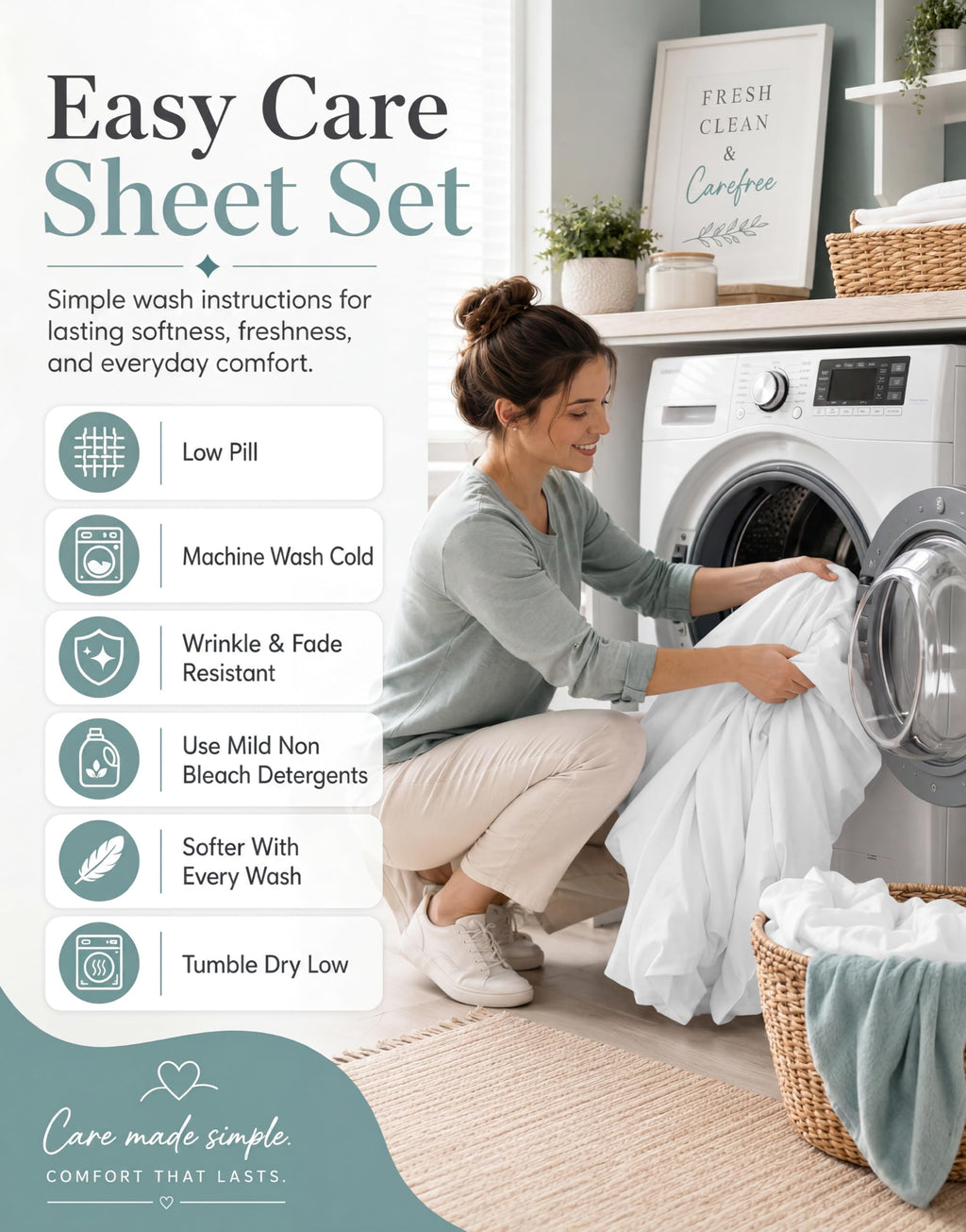 100% Cotton Sateen 500TC Sheet Set - Moonstruck