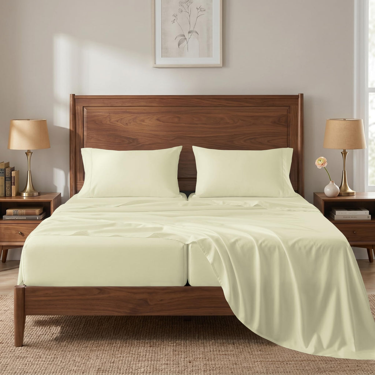 100% Cotton Sateen 500TC Sheet Set - Moonstruck