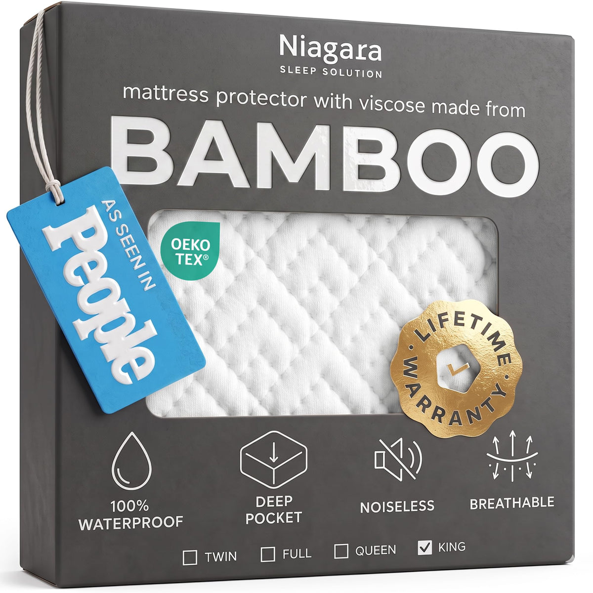360° Waterproof Bamboo Viscose Mattress Protector