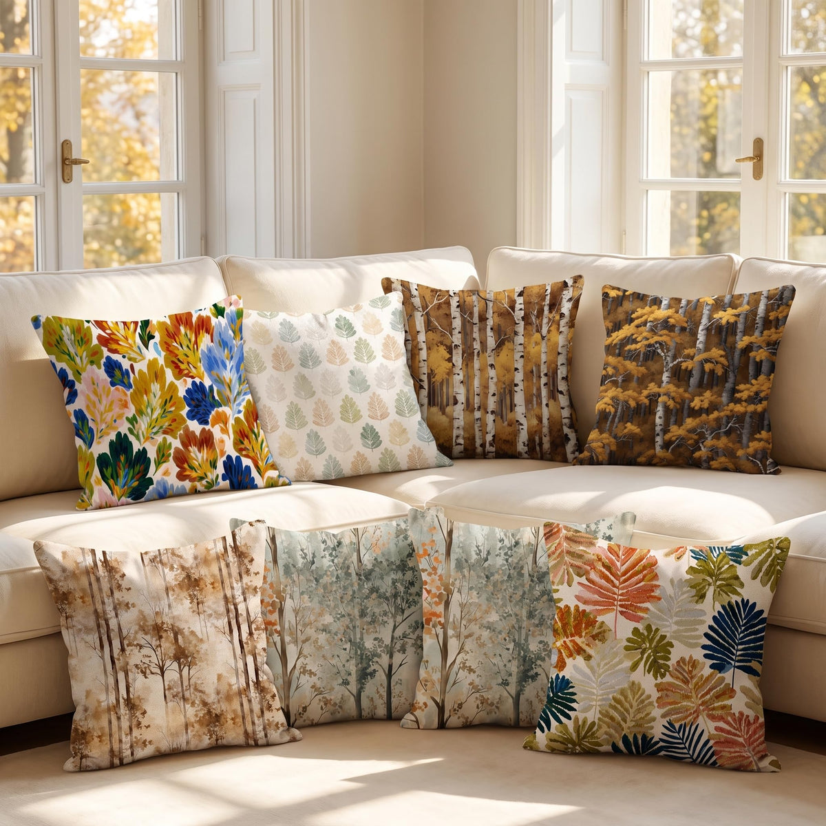 Vintage Floral Throw Pillow Covers 4-Pack