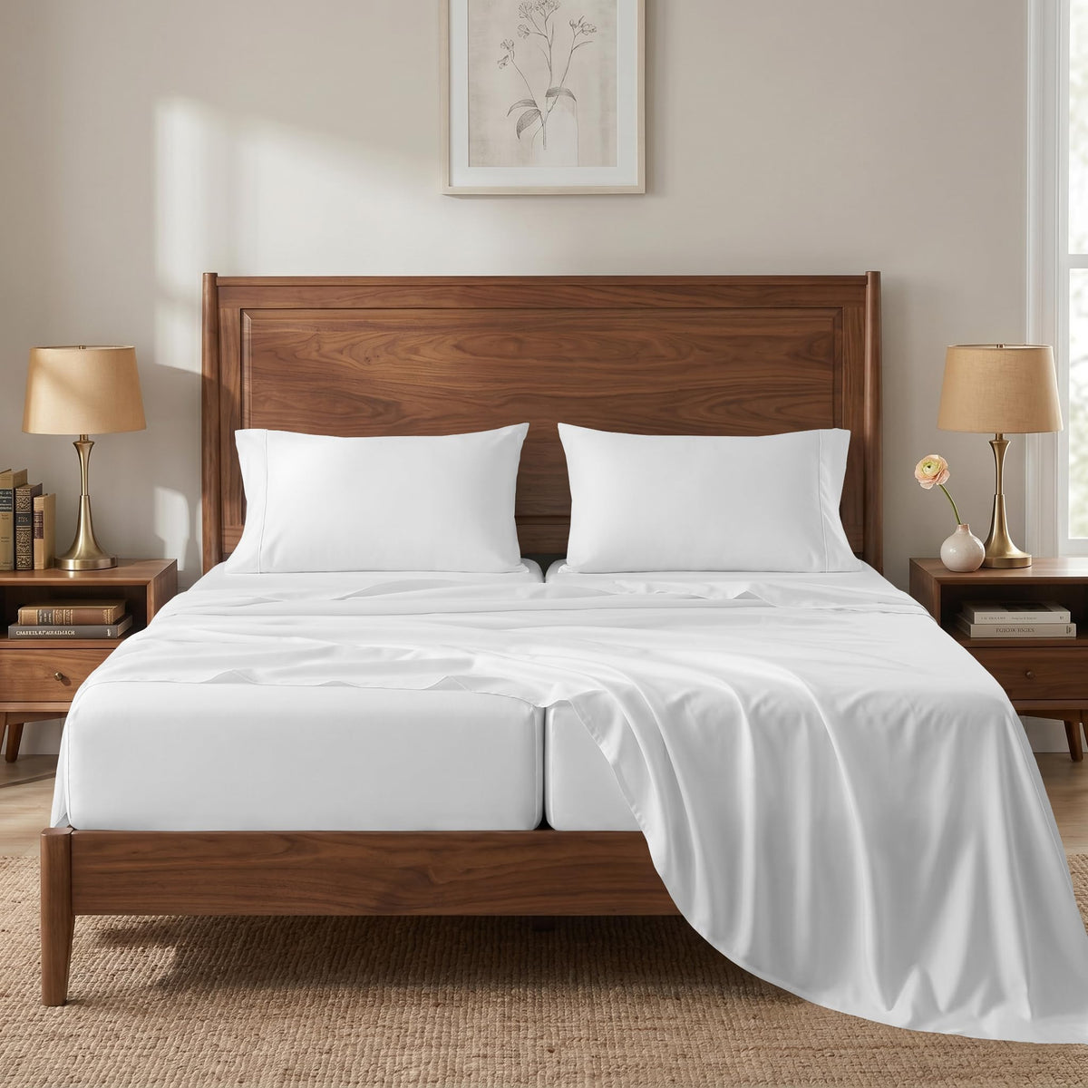 100% Cotton Sateen 500TC Sheet Set - Moonstruck