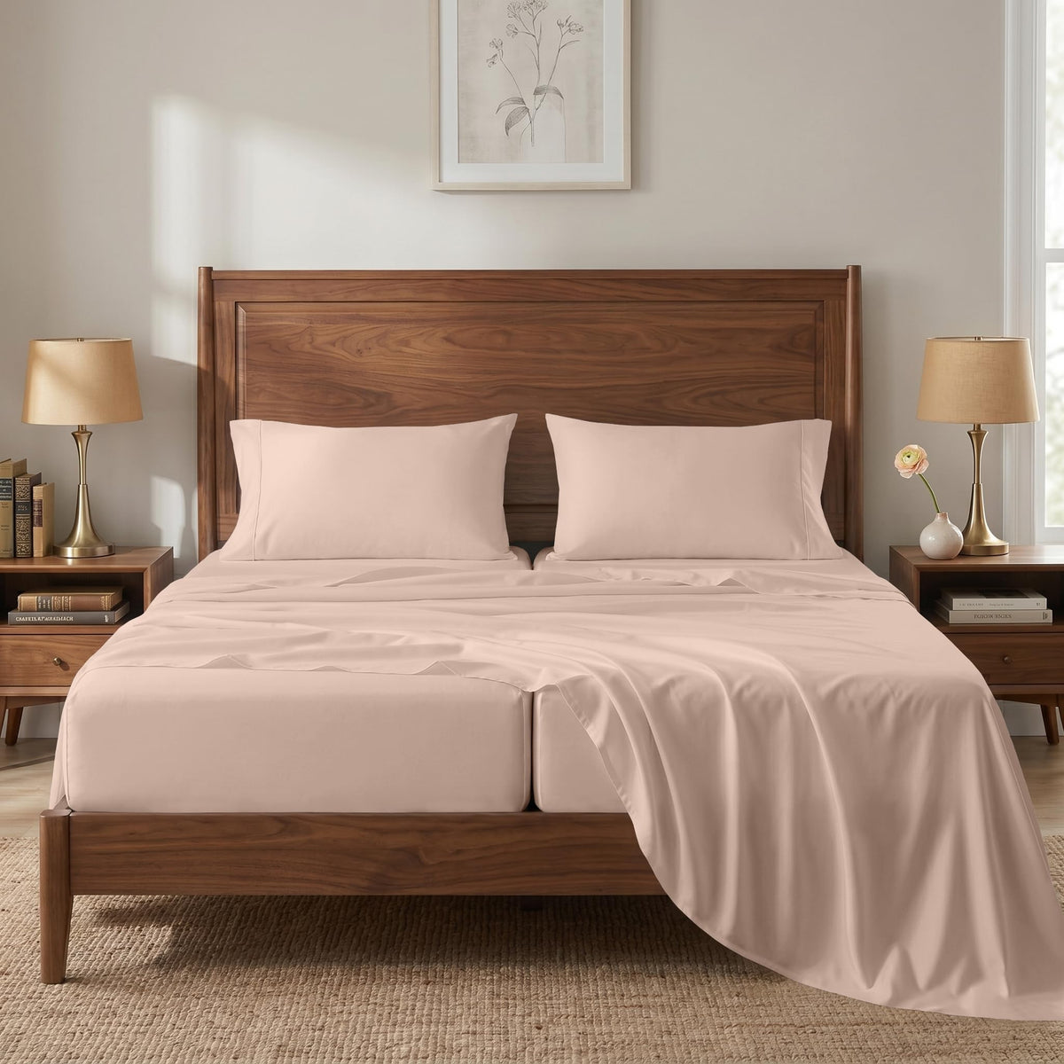100% Cotton Sateen 500TC Sheet Set - Moonstruck