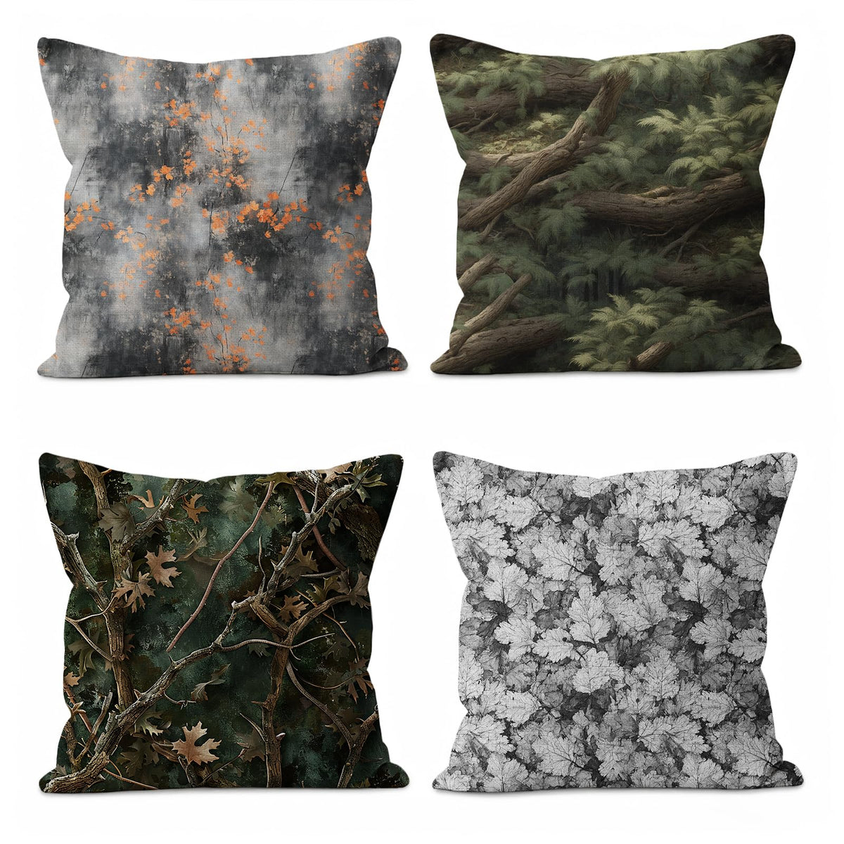 Vintage Floral Throw Pillow Covers 4-Pack