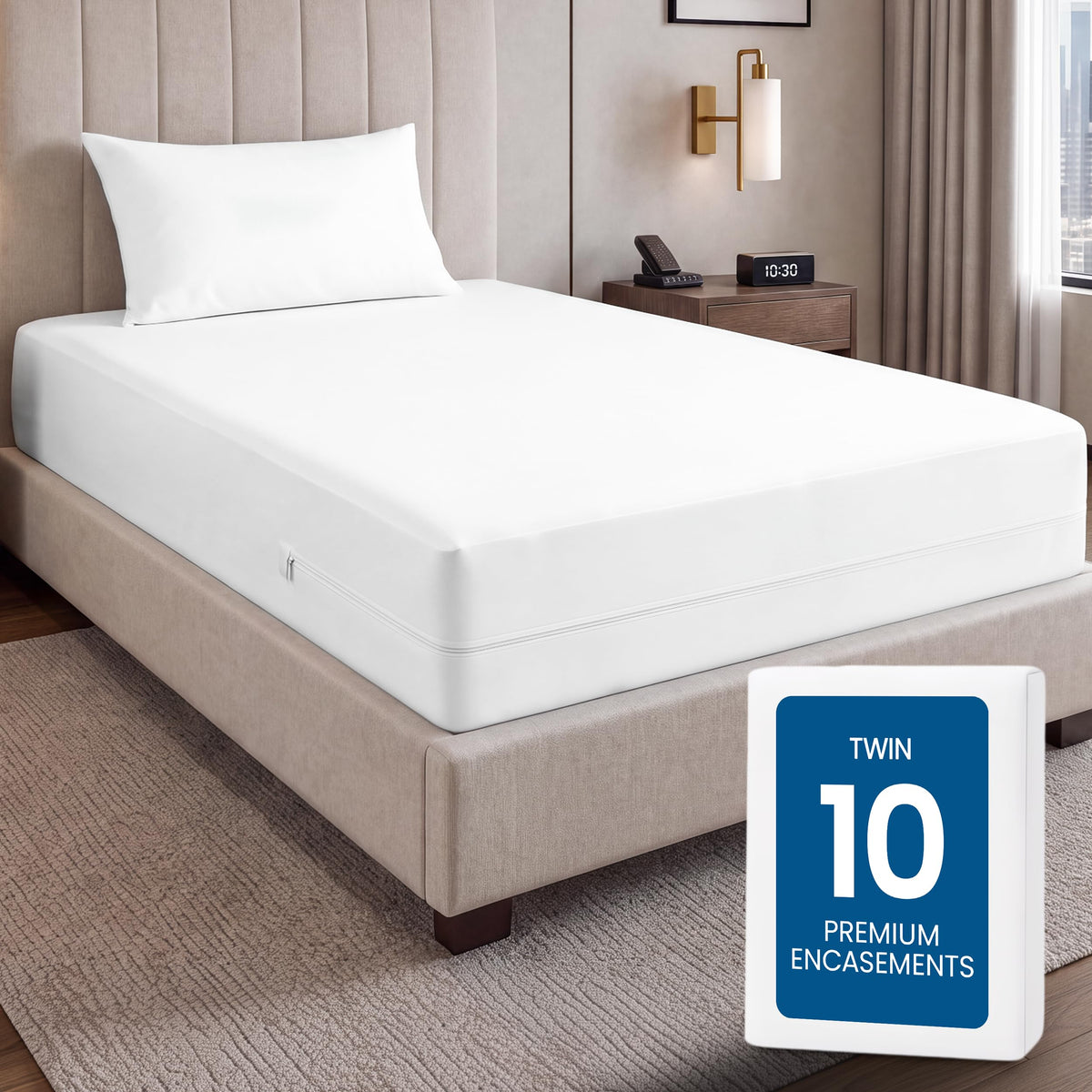 Waterproof 6-Sided Zippered Mattress Encasement