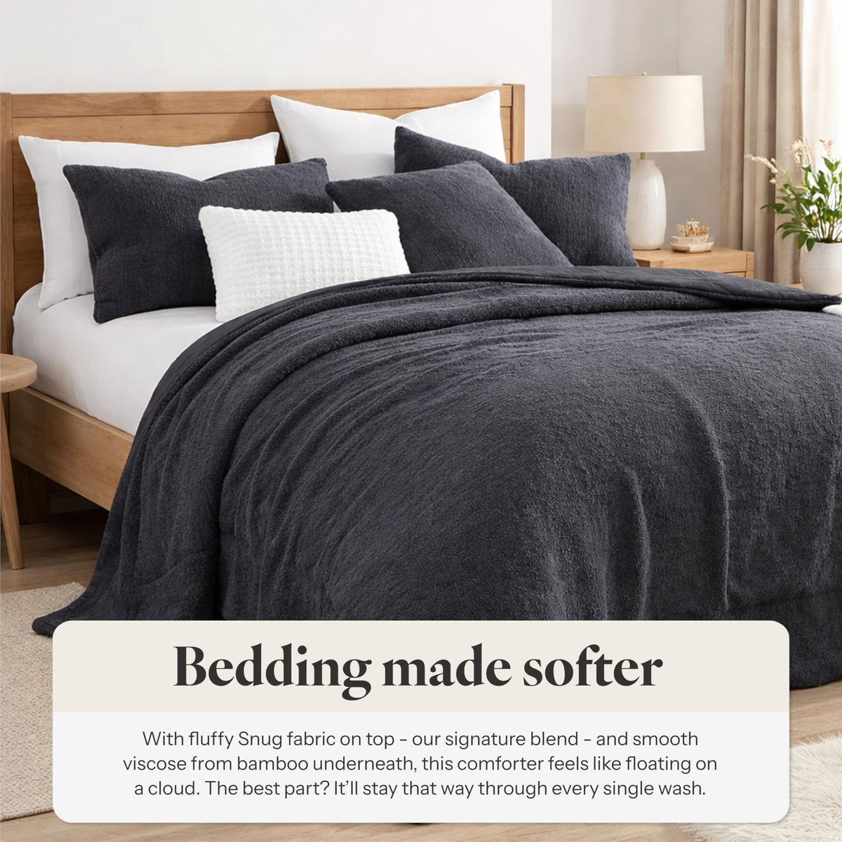 Reversible Plush Cooling Queen Comforter