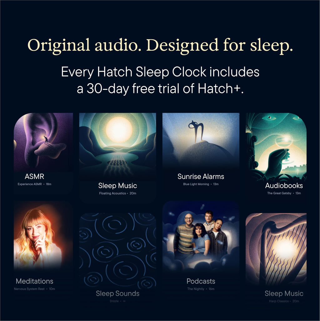 Hatch Sleep Clock Bedside Sleep Tracker, Smart Light, Sound Machine