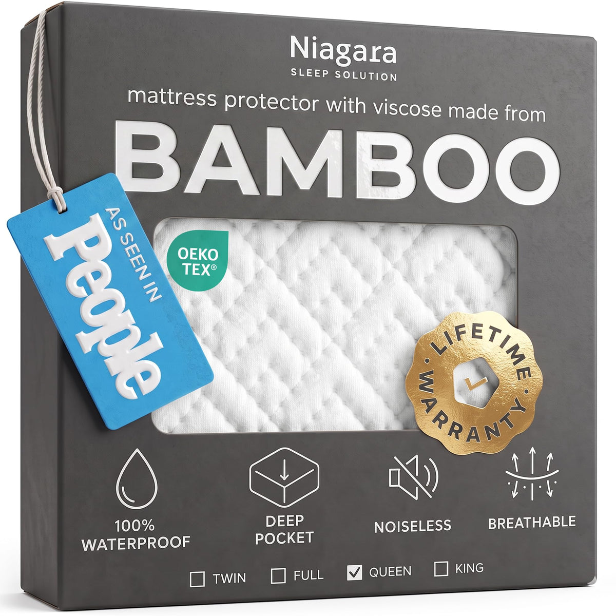 360° Waterproof Bamboo Viscose Mattress Protector