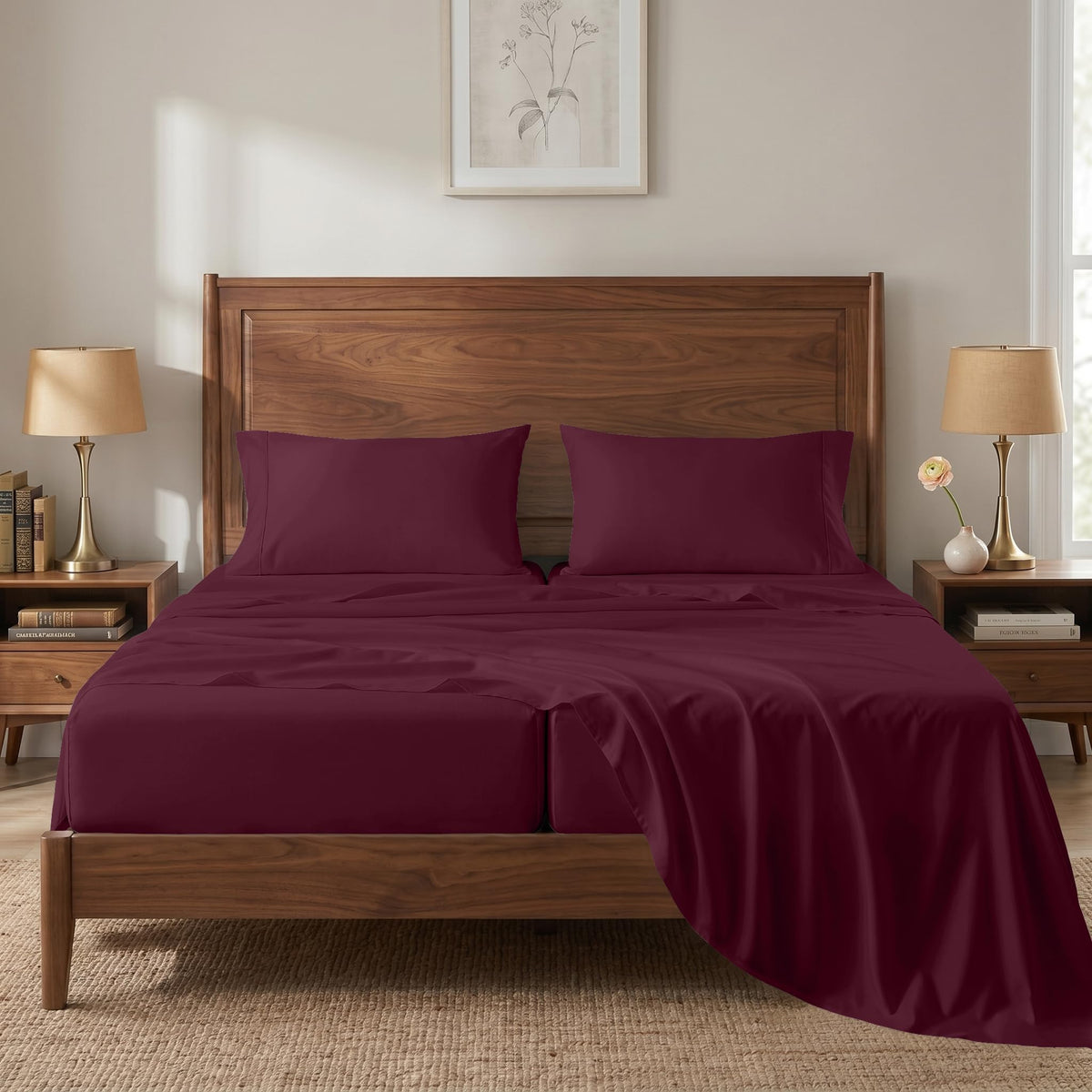 100% Cotton Sateen 500TC Sheet Set - Moonstruck