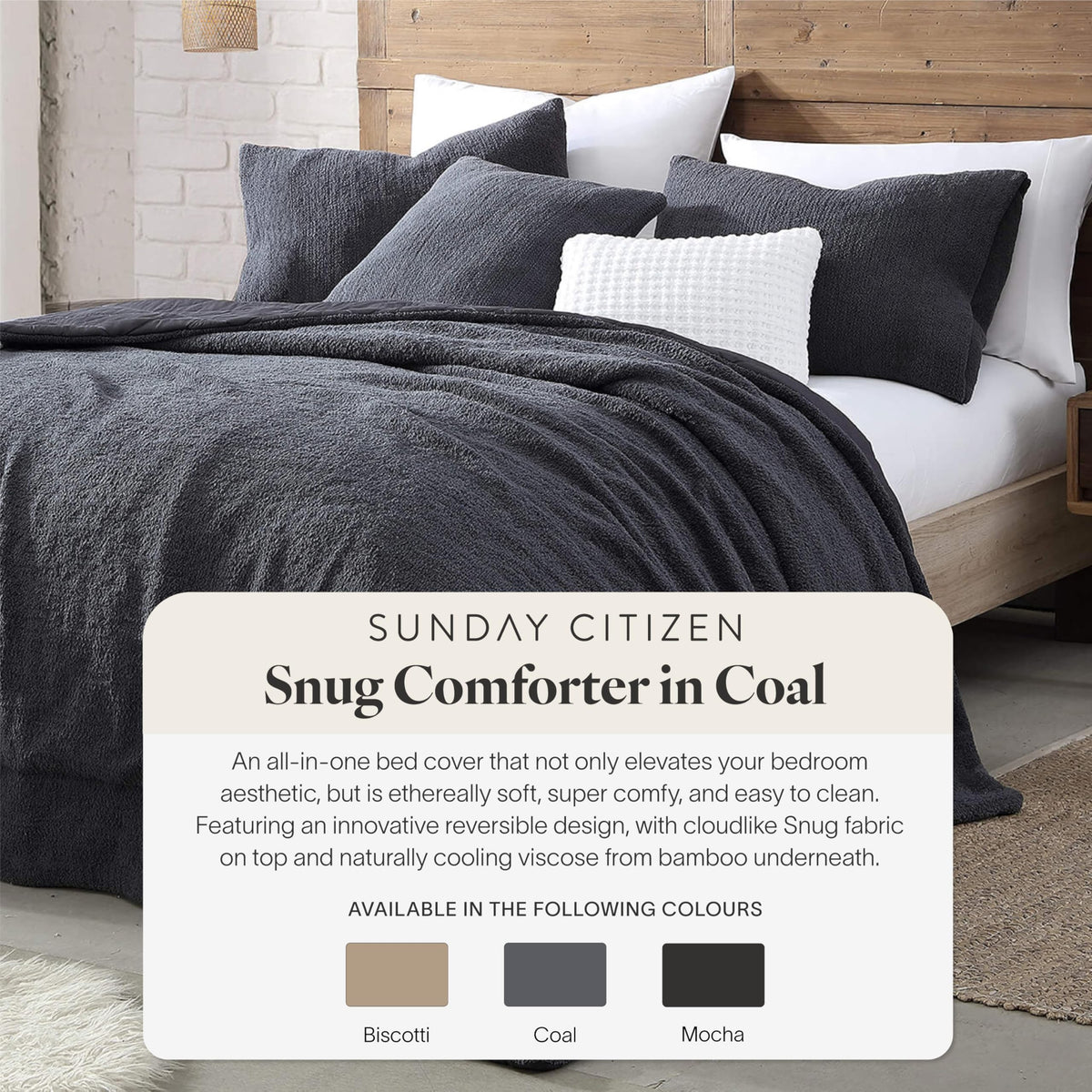 Reversible Plush Cooling Queen Comforter