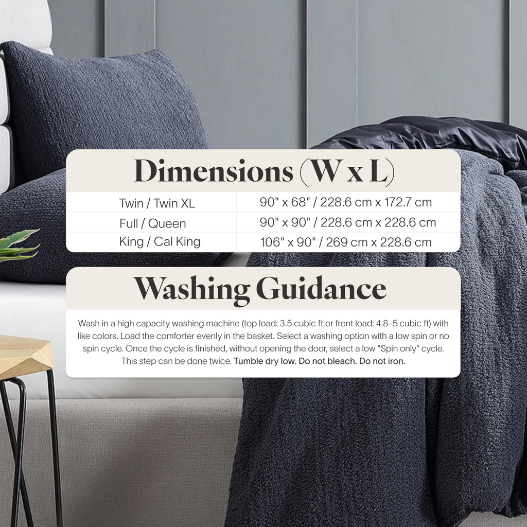 Reversible Plush Cooling Queen Comforter