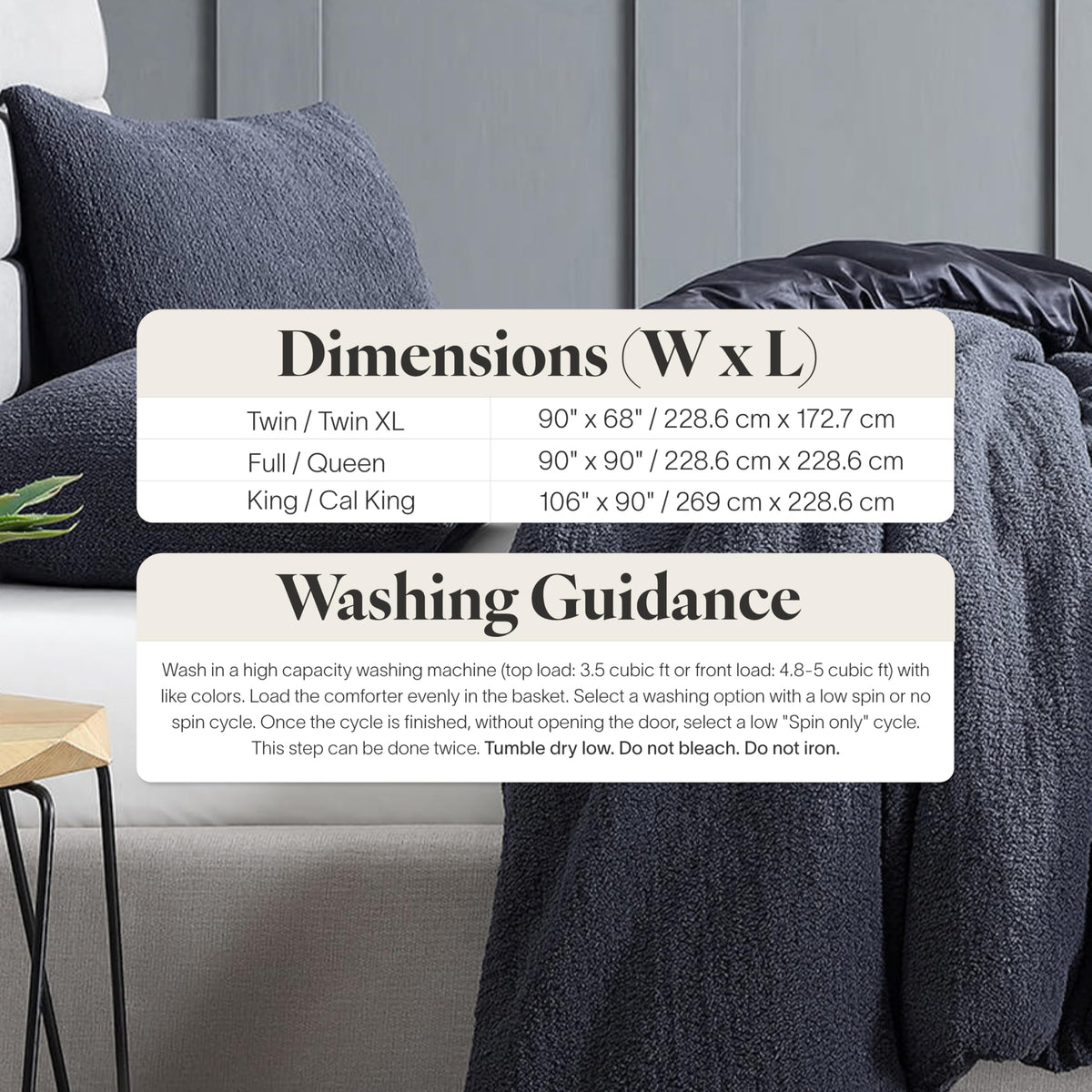 Reversible Plush Cooling Queen Comforter