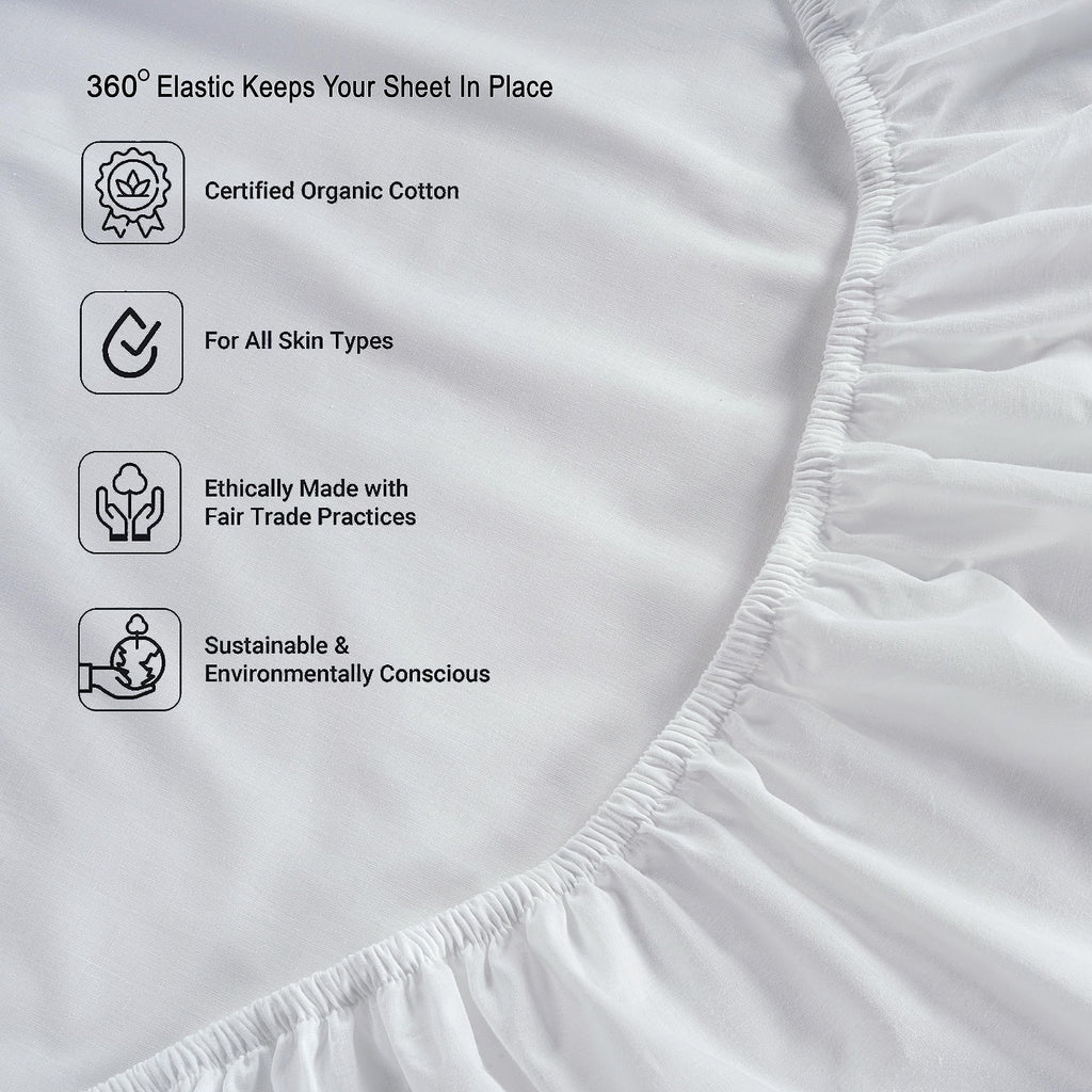 Organic Cotton Cooling Deep Pocket Sheet Set
